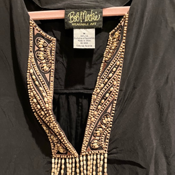 Bob Mackie 100% silk Wearable Art size M worn once. B2 - Picture 4 of 8